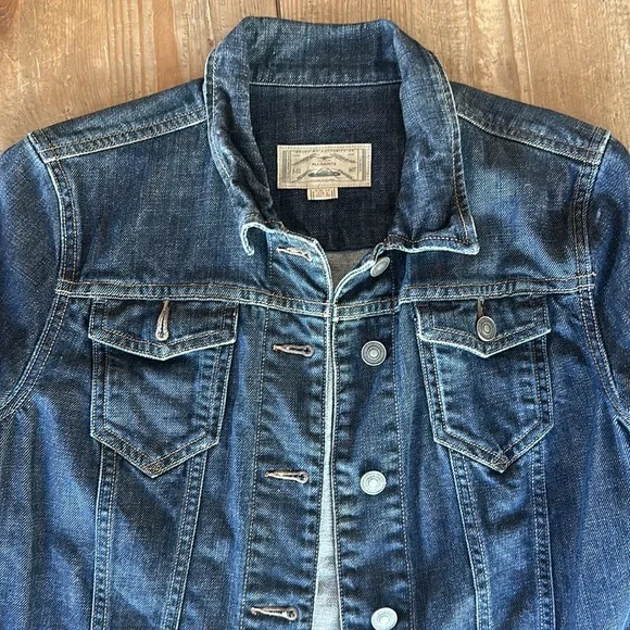 All Saints Metal Button Down Denim Jacket Like New Size 6 - Picture 4 of 8
